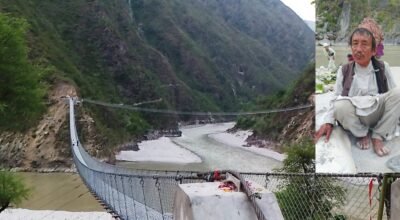 पुरानो ट्युबबाट सुनकोशी तरेका चक्रबहादुरको सपना : जोर्तीघाटमा बने तीन जिल्ला जोड्ने पुल